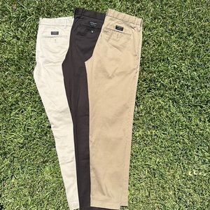 Bundle $50 4 all 3 pairs of tapered fit chinos in 3 shades of brown or $25 easy